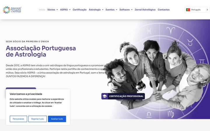 Captura de pantalla de associacaodeastrologia.com