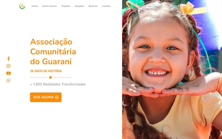Screenshot of associacaodoguarani.org.br