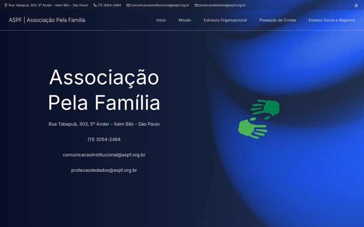 Skærmbillede af associacaopelafamilia.org.br