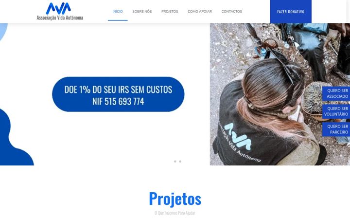 Zrzut ekranu associacaovidaautonoma.pt