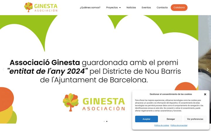 Screenshot of associacioginesta.org