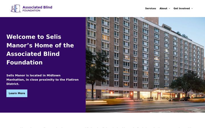 Screenshot of associatedblindfoundation.org