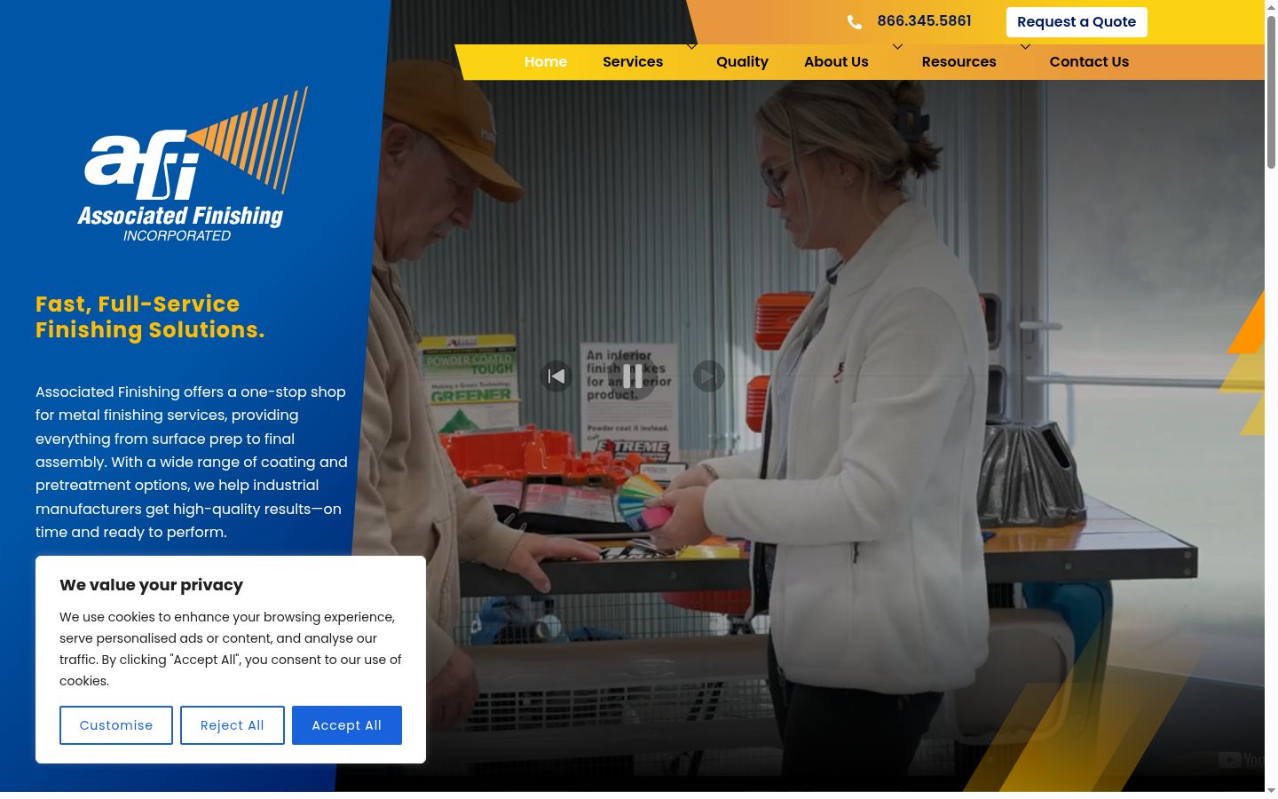 Sutikimo reklamjuostės, rodytos prieš bet kokią sąveiką, ekrano kopija