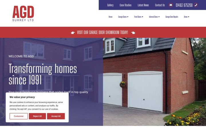 Screenshot of associatedgaragedoors.co.uk