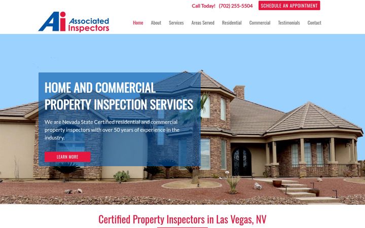 Posnetek zaslona associatedinspectors.com