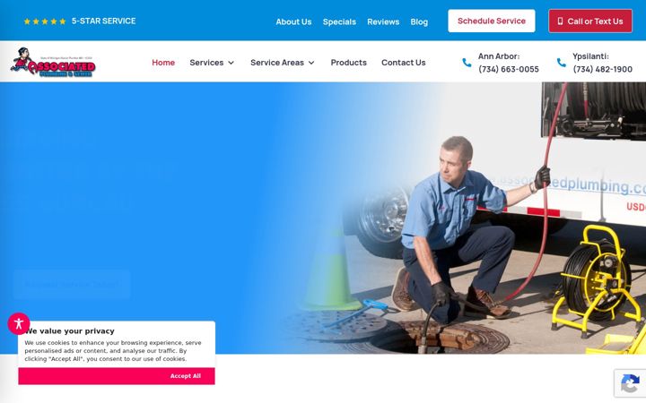 Screenshot of associatedplumbing.com