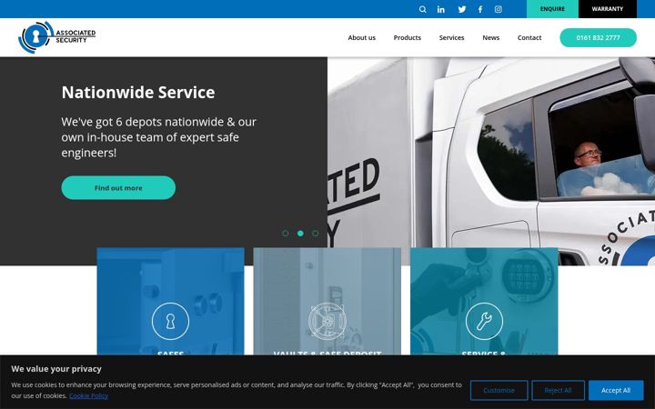 Screenshot of associatedsecurity.co.uk