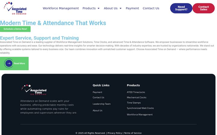Screenshot of associatedtimeondemand.com