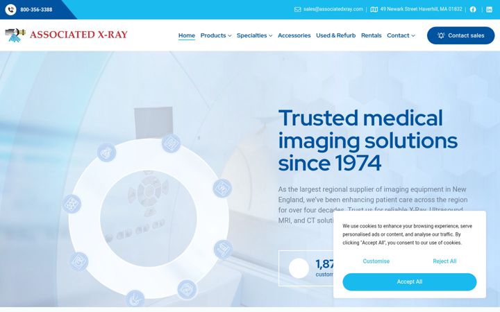 Screenshot of associatedxray.com