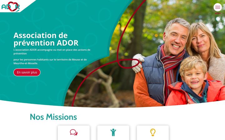 Skjámynd af association-ador.fr