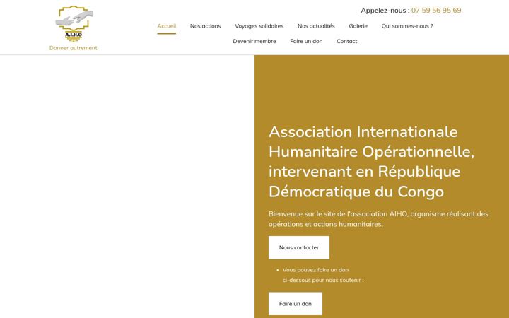 Screenshot of association-aiho.fr