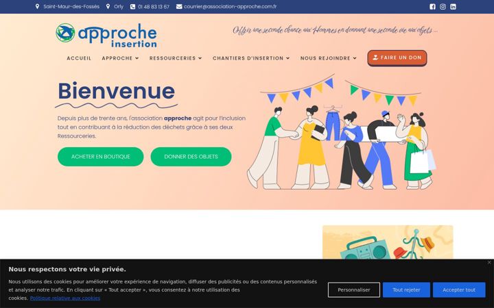 Screenshot of association-approche.com.fr