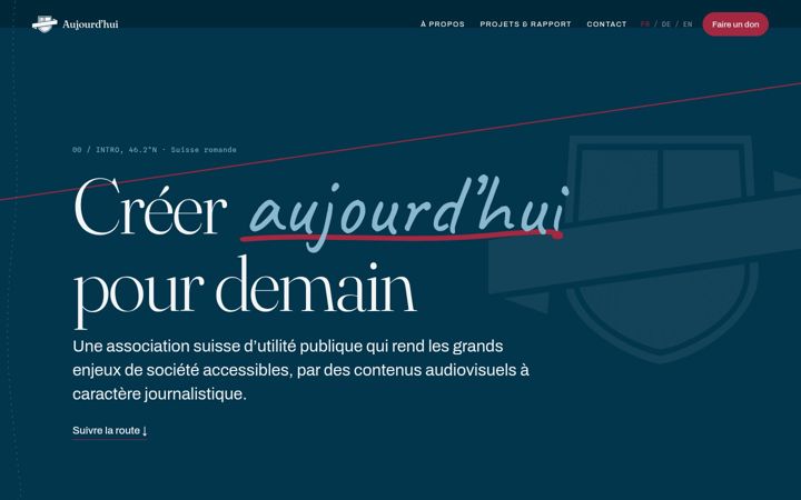 Screenshot of association-aujourdhui.ch