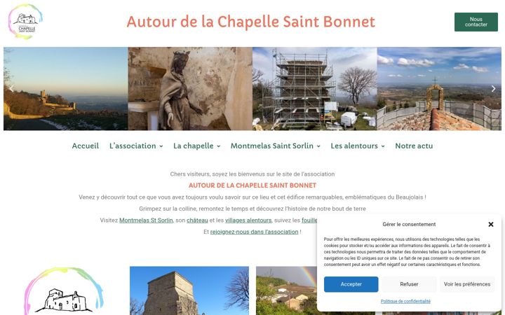 Skjámynd af association-chapelle-saint-bonnet.fr