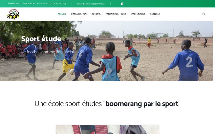 Skjámynd af association-denro-burkina.com