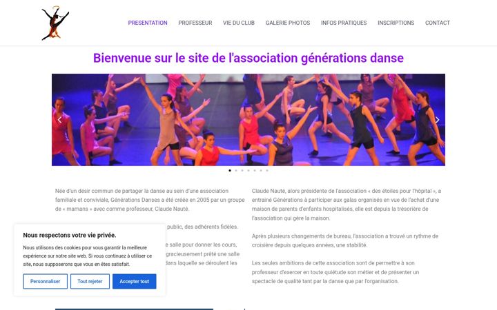 Screenshot of association-generations-danses.fr
