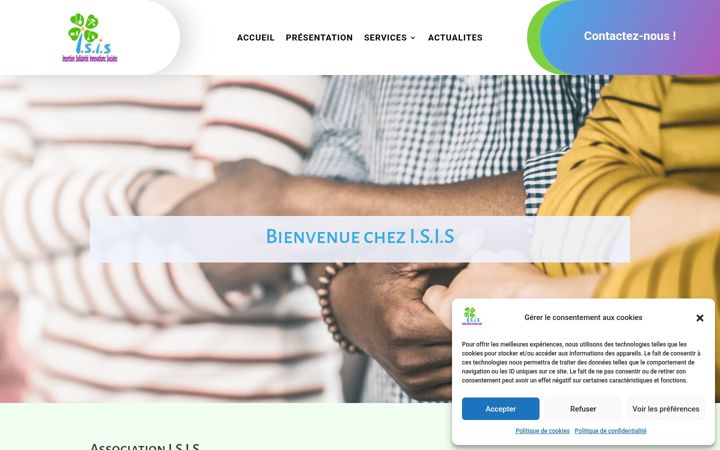 Captura de pantalla de association-isis.fr