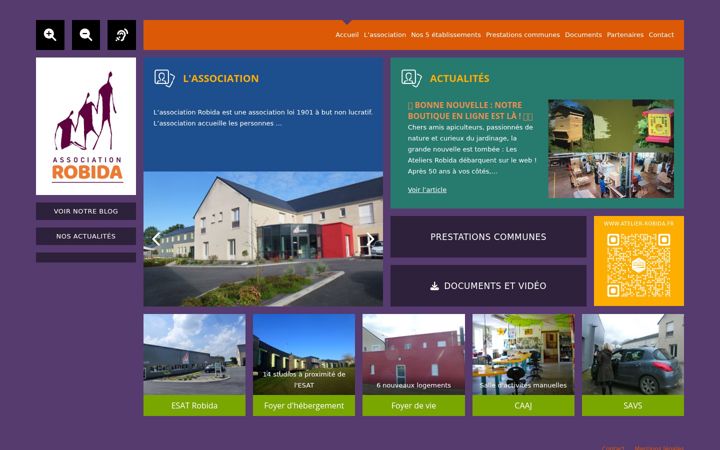 Screenshot of association-robida.fr