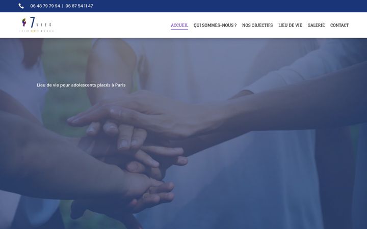 Screenshot of association7vies.fr