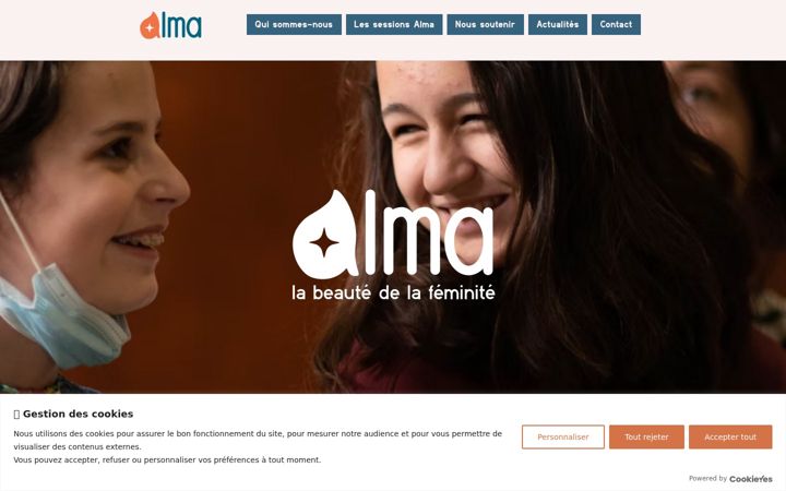 Screenshot of associationalma.fr