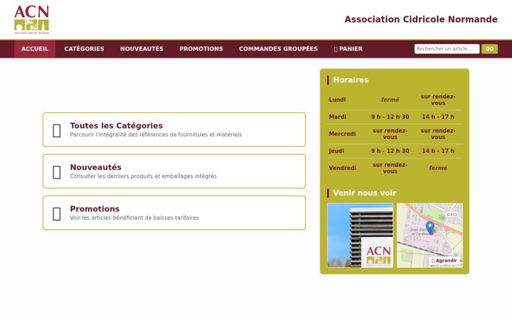 Screenshot of associationcidricolenormande.fr
