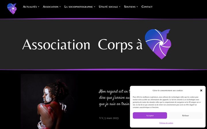 Capture d'écran de associationcorpsacoeur.ch