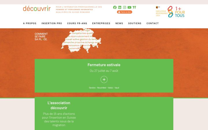 Screenshot of associationdecouvrir.ch