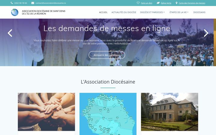 Capture d'écran de associationdiocesaine.re