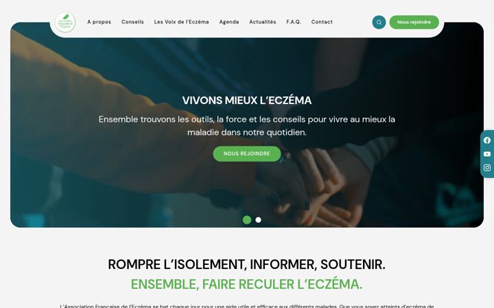 Screenshot of associationeczema.fr