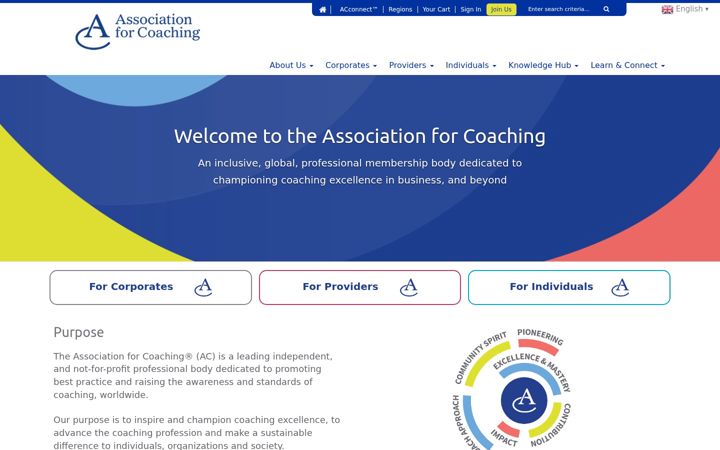 Screenshot of associationforcoaching.com