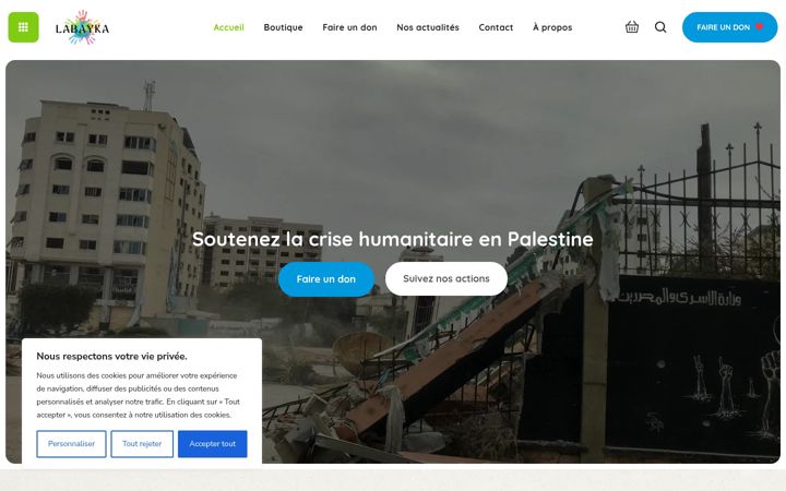 Screenshot of associationlabayka.fr