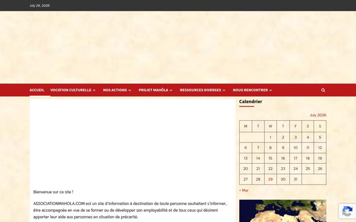 Screenshot of associationmahola.com