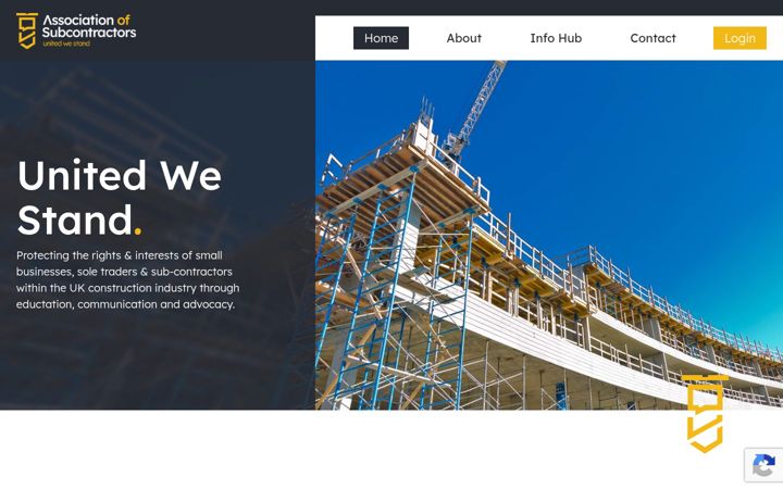 Screenshot of associationofsubcontractors.co.uk