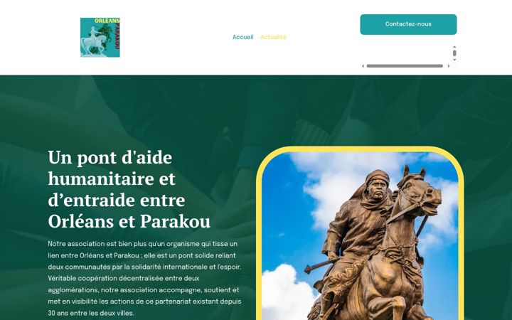 Screenshot of associationorleansparakou.fr