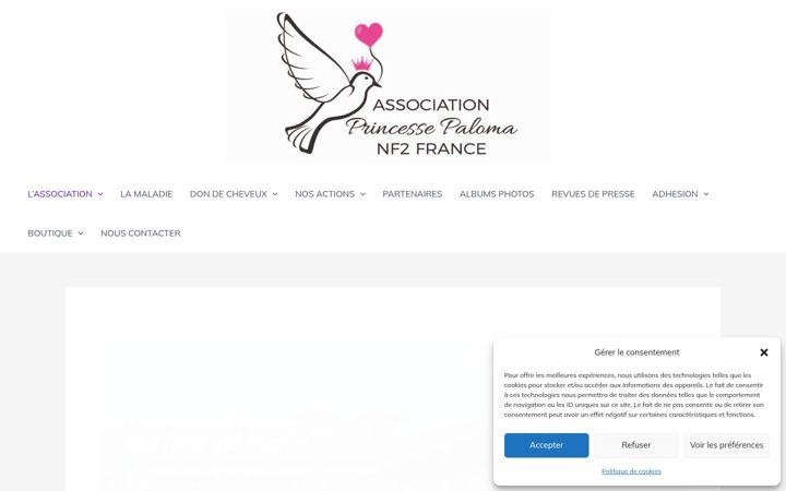 Screenshot of associationprincessepaloma-nf2france.fr