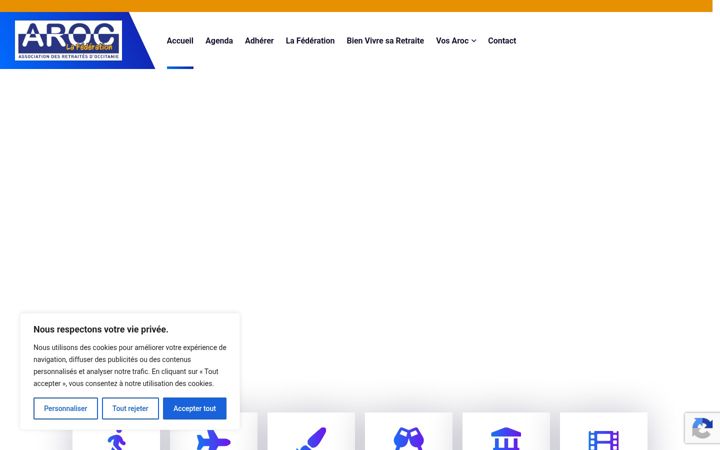 Kuvakaappaus sivustosta associations-aroc.fr