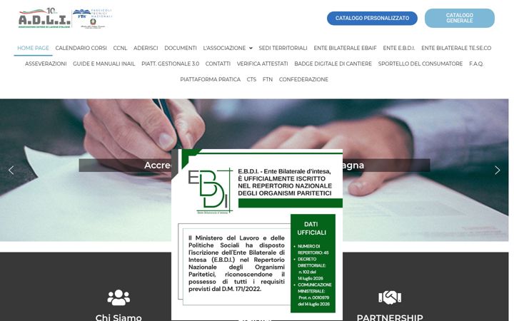 Screenshot stránky associazioneadli.org