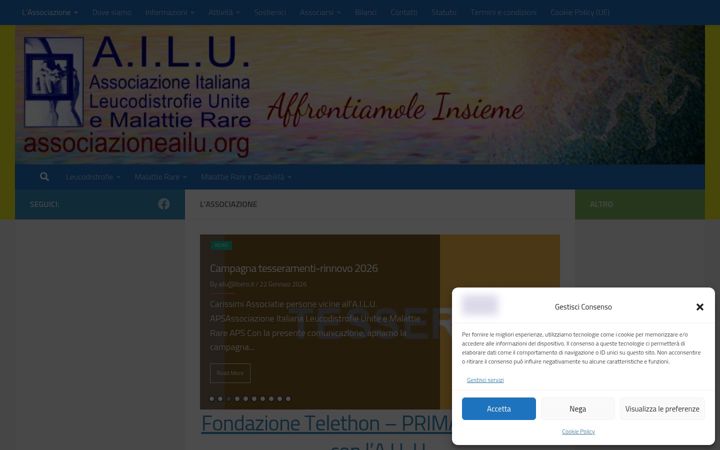 Screenshot of associazioneailu.org