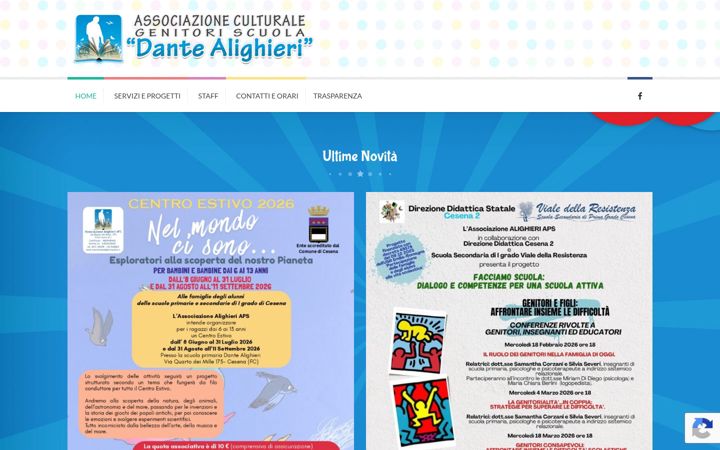 Screenshot of associazionealighieri.it