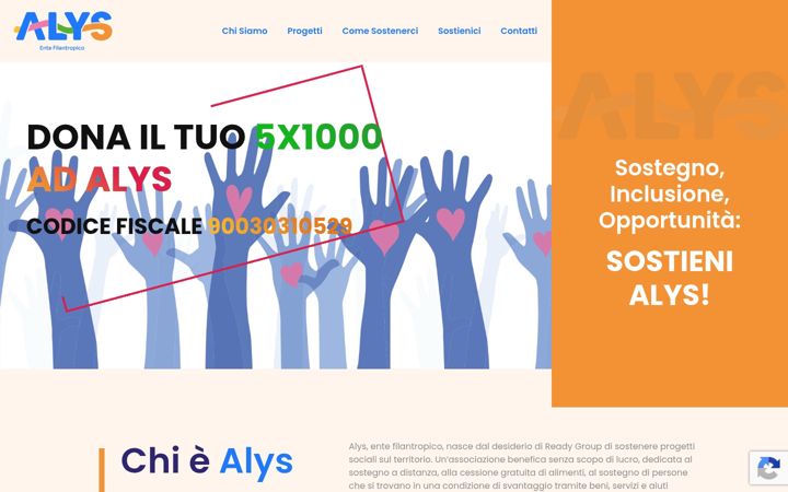 Snímek obrazovky associazionealys.it