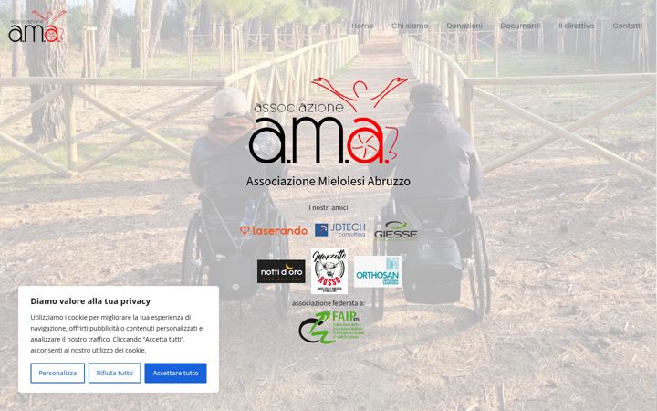 Screenshot stránky associazioneama.org