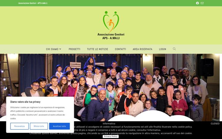 Snímek obrazovky associazioneamali.it