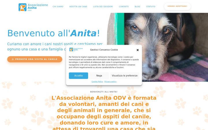 Screenshot of associazioneanita.com