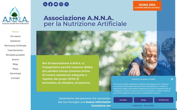 Screenshot of associazioneanna.it