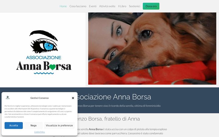Screenshot of associazioneannaborsa.it