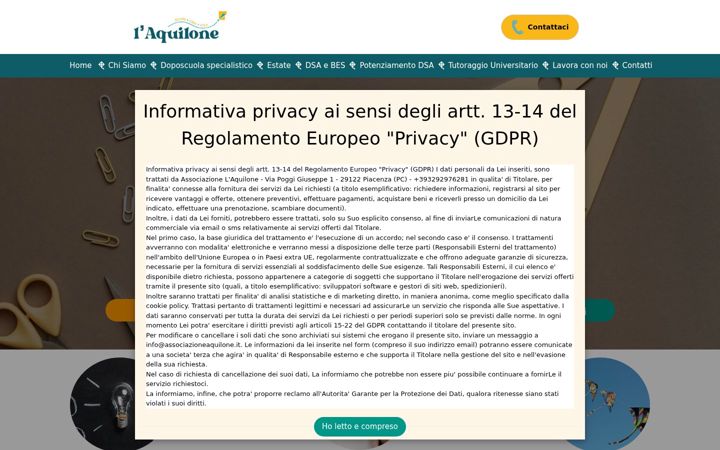 Screenshot of associazioneaquilone.it