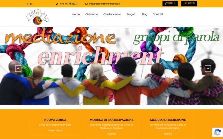 Snímek obrazovky associazionearcolaio.it