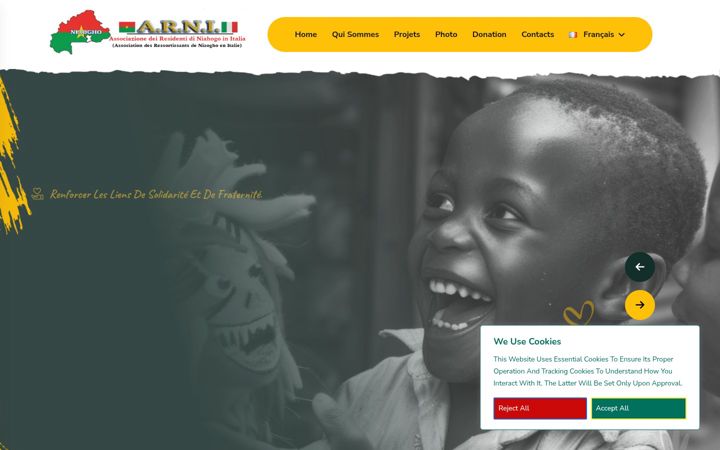 Ekrānuzņēmums no associazionearni.com