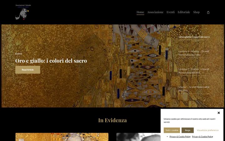 Screenshot of associazionearte-vino.it