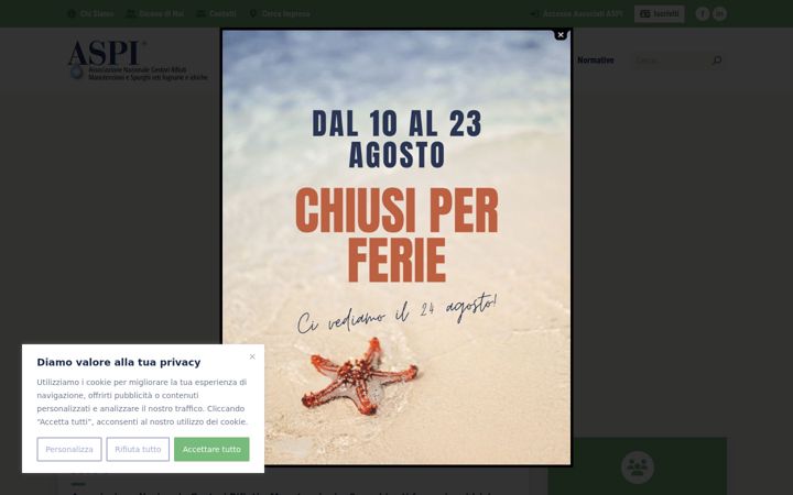 Screenshot of associazioneaspi.it
